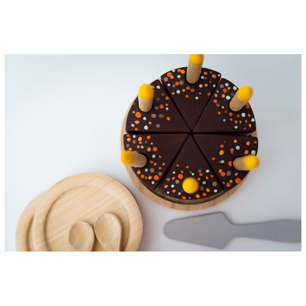 Birch and Bug - Wooden Chocolate Cake Set - 18pcs