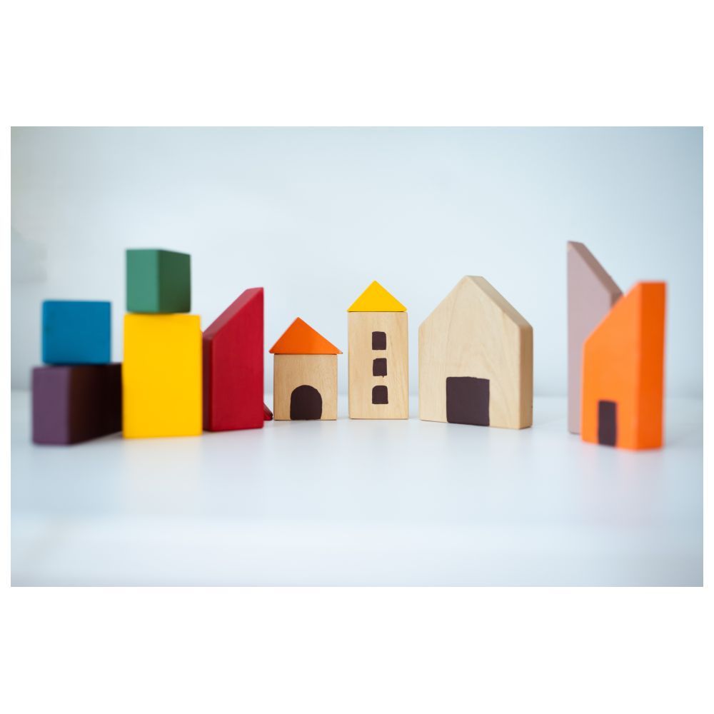 Birch and Bug - Wooden House Blocks - 14pcs