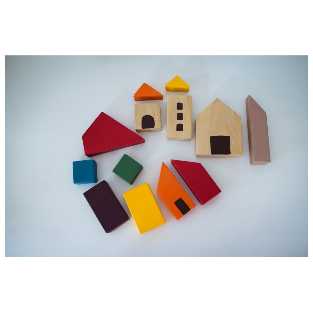 Birch and Bug - Wooden House Blocks - 14pcs