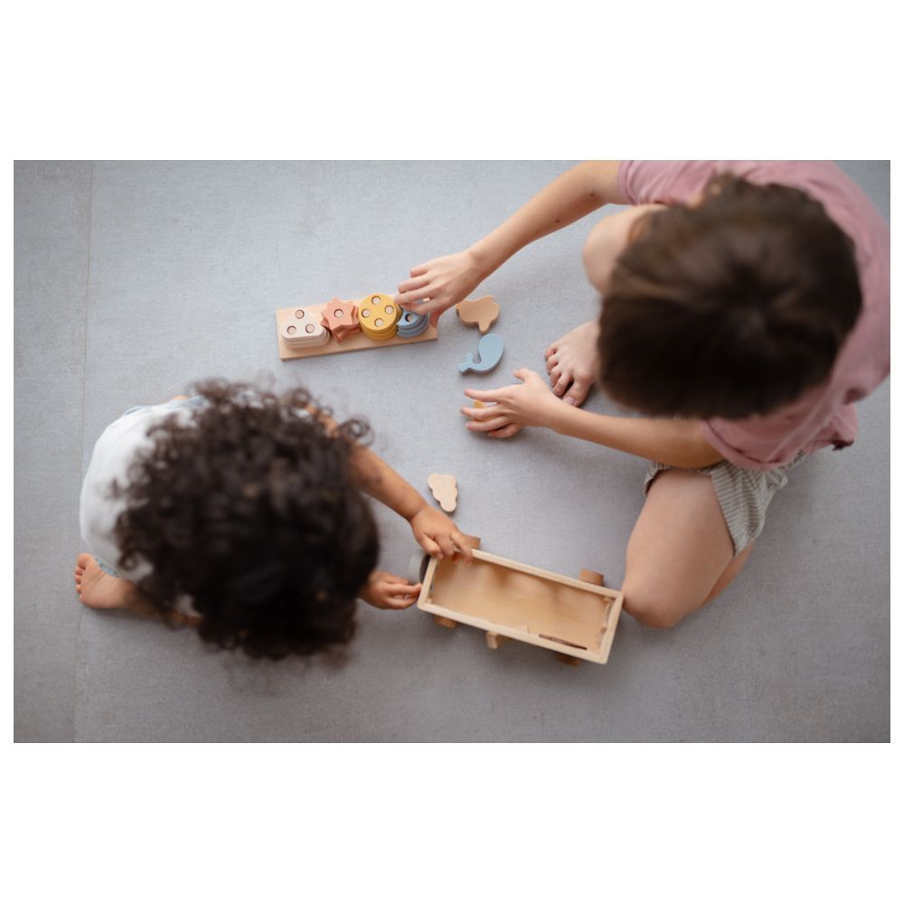 The Rolling Cart - Multifunctional Wooden Pairing Puzzle