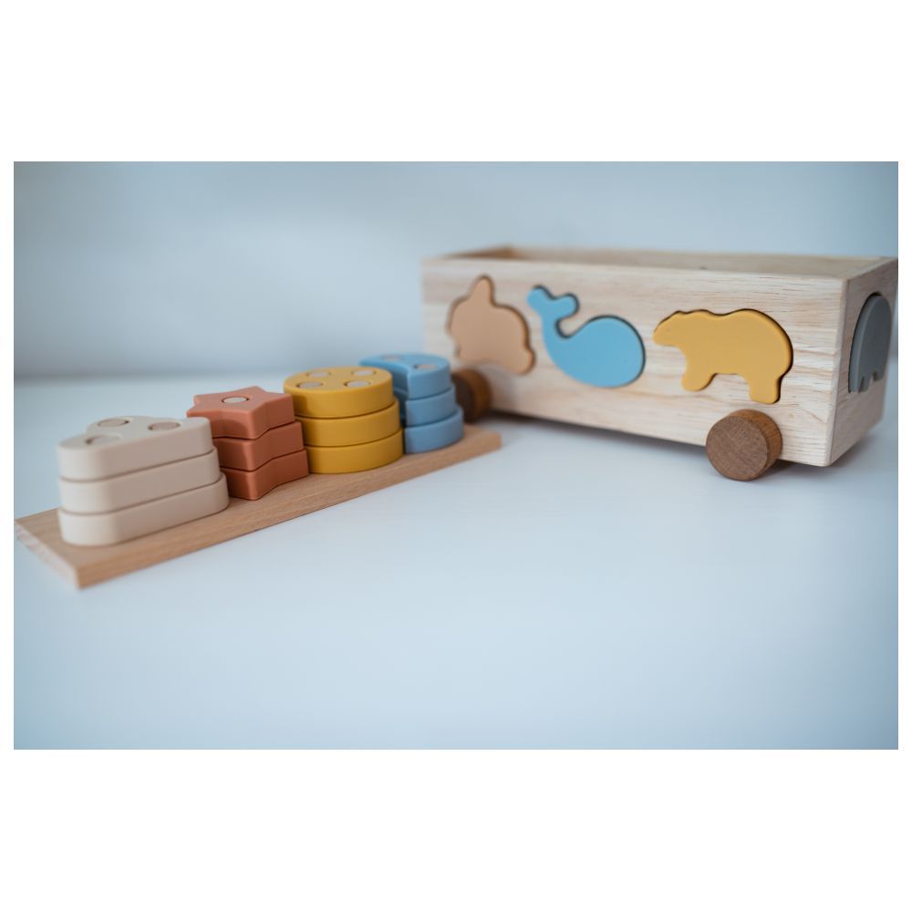 The Rolling Cart - Multifunctional Wooden Pairing Puzzle