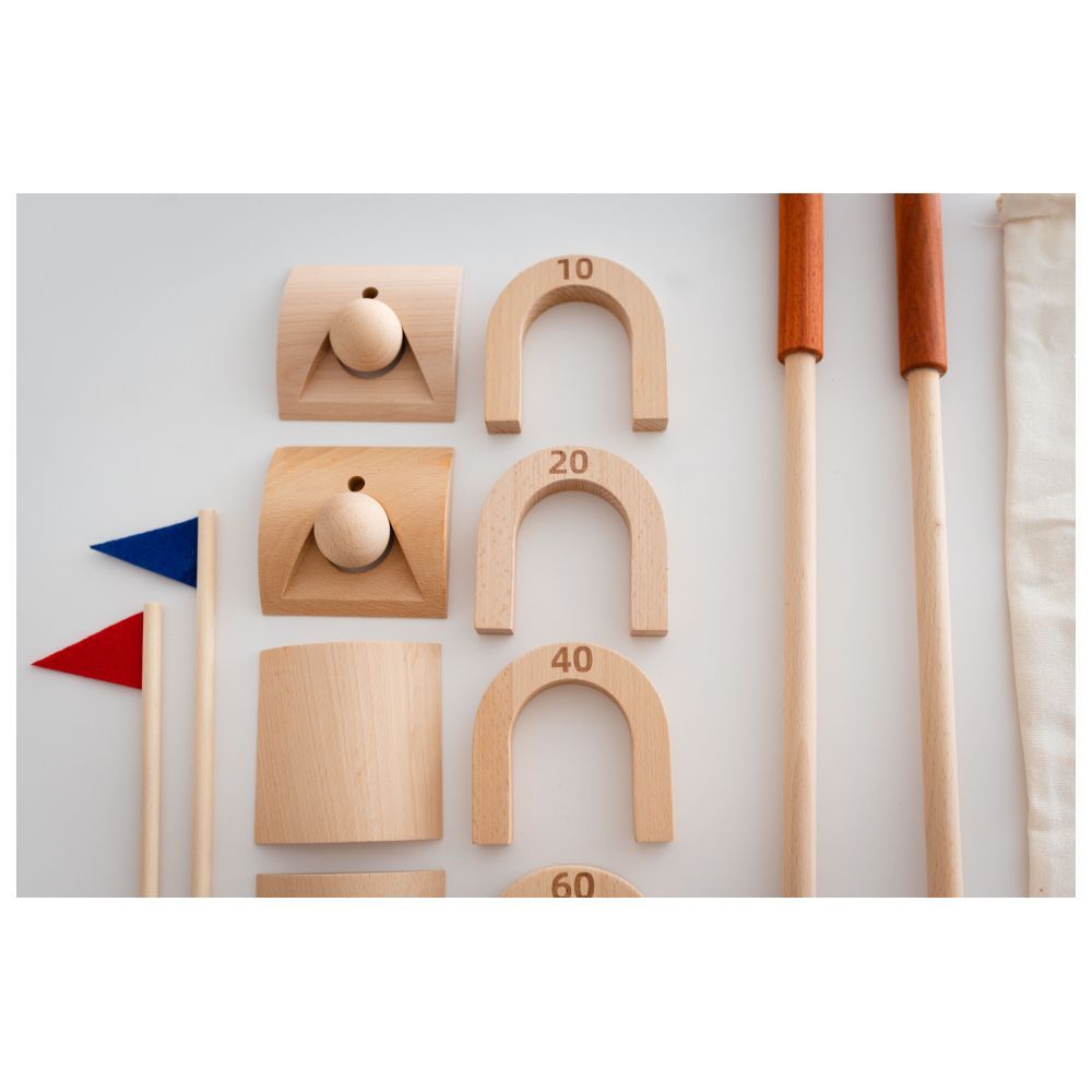 The Rolling Cart - Wooden Golf Set - 13pcs