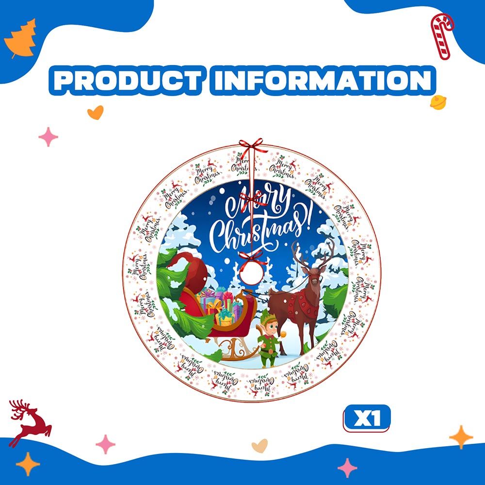 Highland - Merry Christmas Tree Decoration Skirt - 90 cm