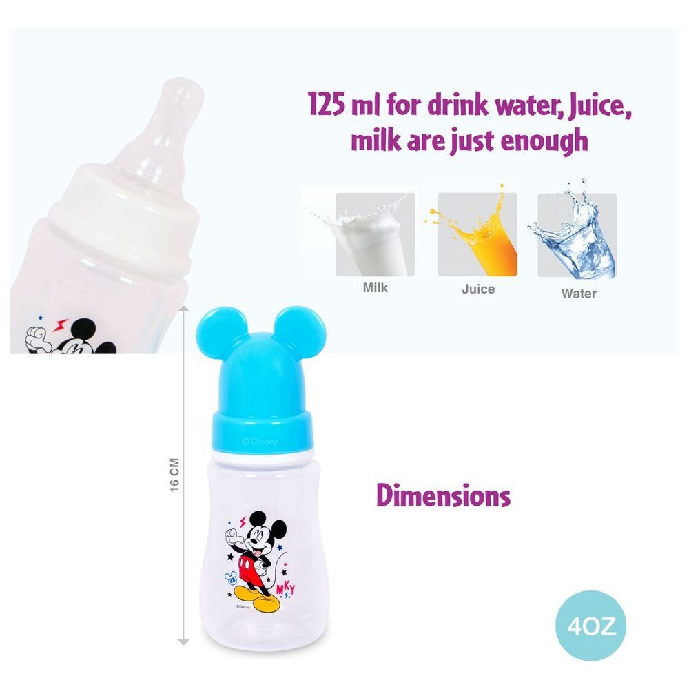 Disney - Mickey Mouse Baby Feeding Bottle - 125 ml