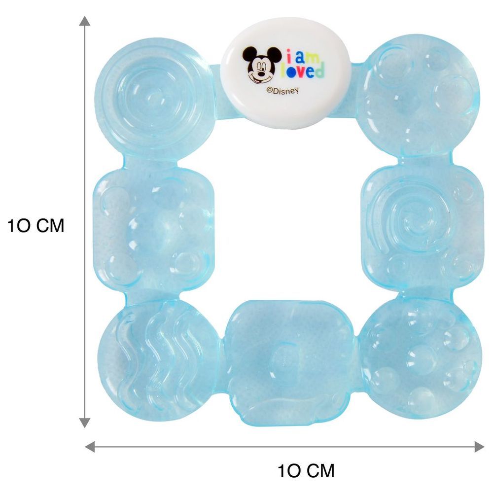 Disney - Sqaure Shape Mickey Water Filled Teether - Blue