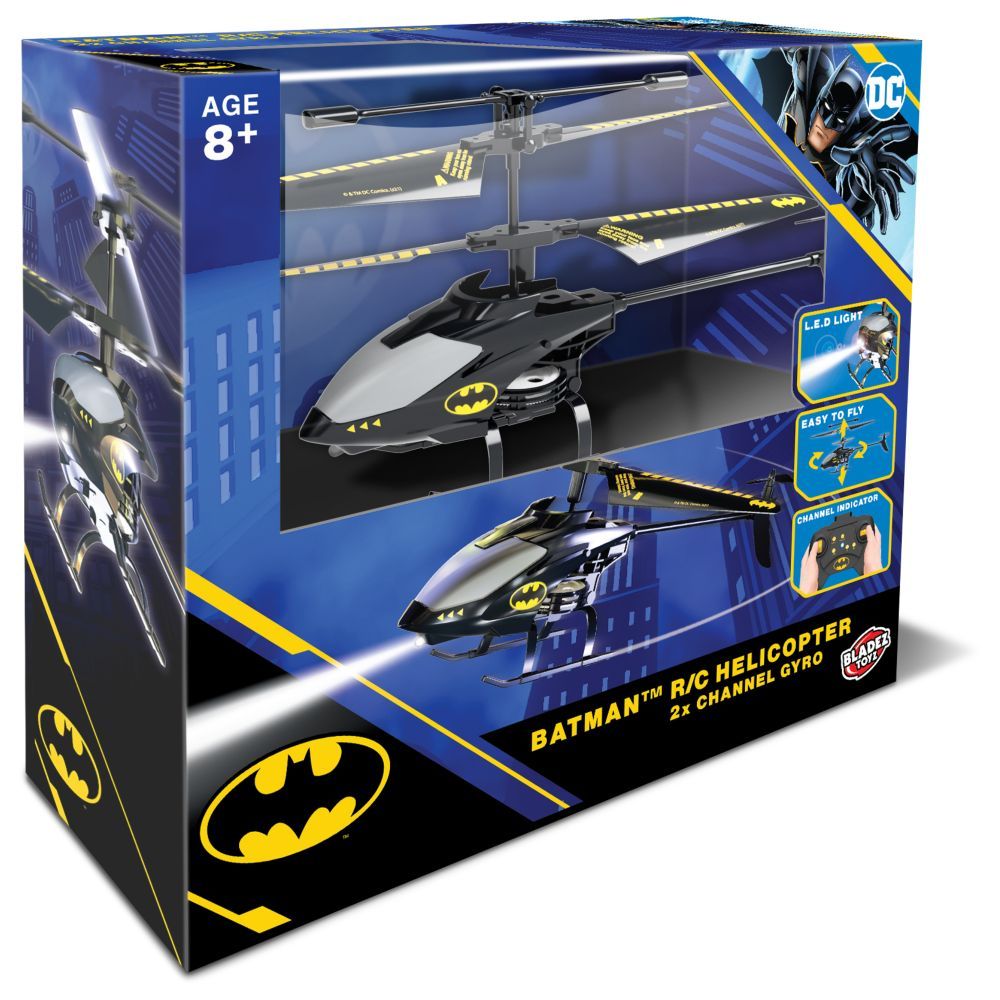 DC Batman - Gyro 2CH Remote Control Helicopter - Black