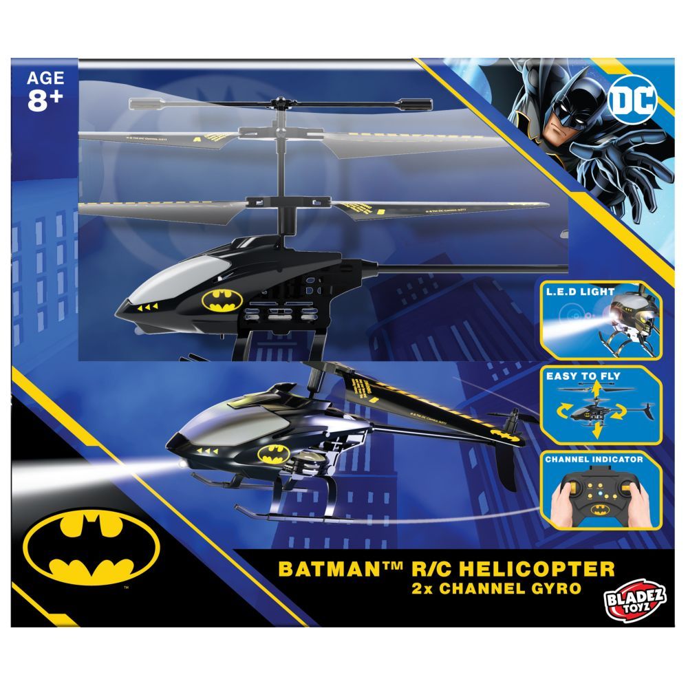 DC Batman - Gyro 2CH Remote Control Helicopter - Black