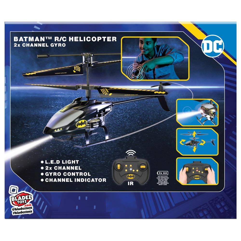 DC Batman - Gyro 2CH Remote Control Helicopter - Black