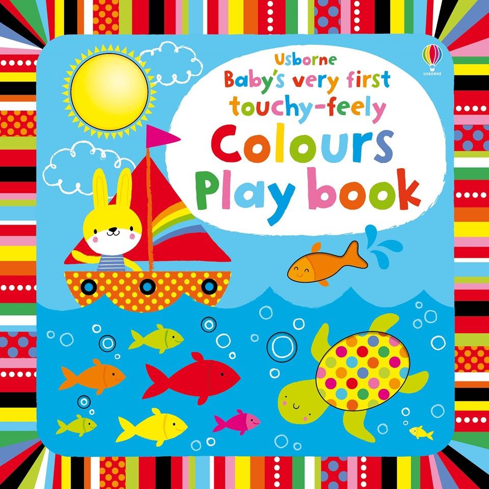 كتب أسبورن-  كتاب اللعب "Baby's First Touchy-Feely Colours Playbook"  