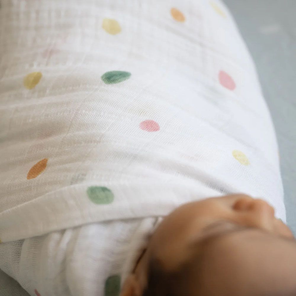 Little Unicorn - Cotton Muslin Swaddle - Party Dots