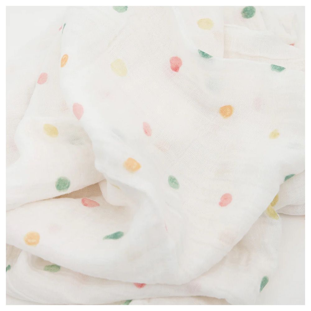 Little Unicorn - Cotton Muslin Swaddle - Party Dots