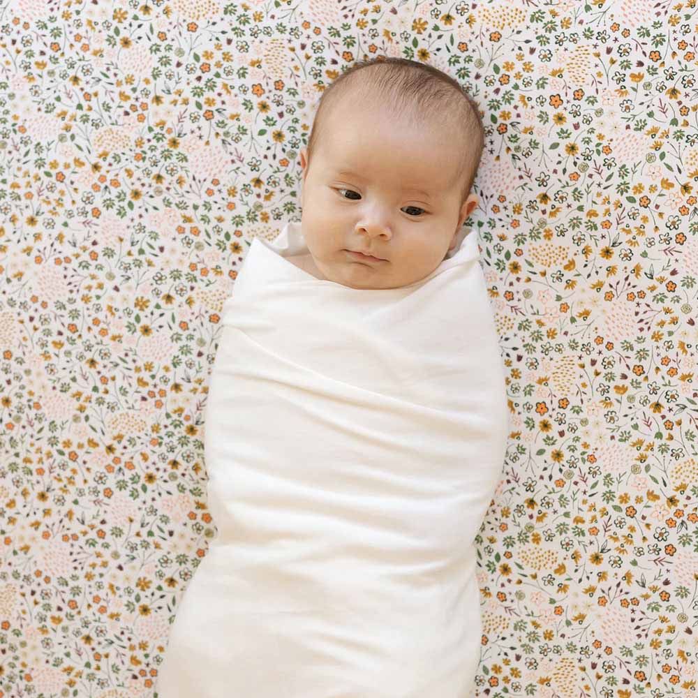 Little Unicorn - Stretch Knit Swaddle - White - 2pcs