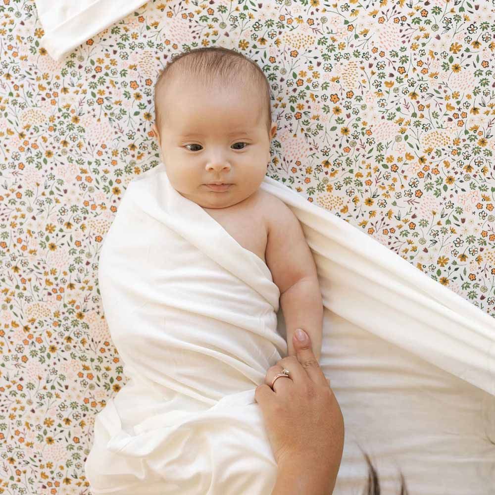 Little Unicorn - Stretch Knit Swaddle - White - 2pcs