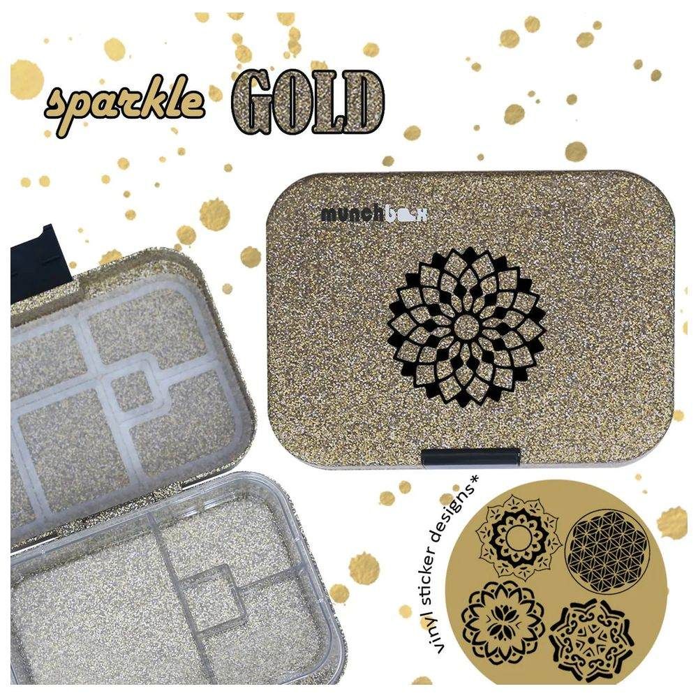 Munchbox - 4 Compartment Mini Lunch Box - Sparkle Gold