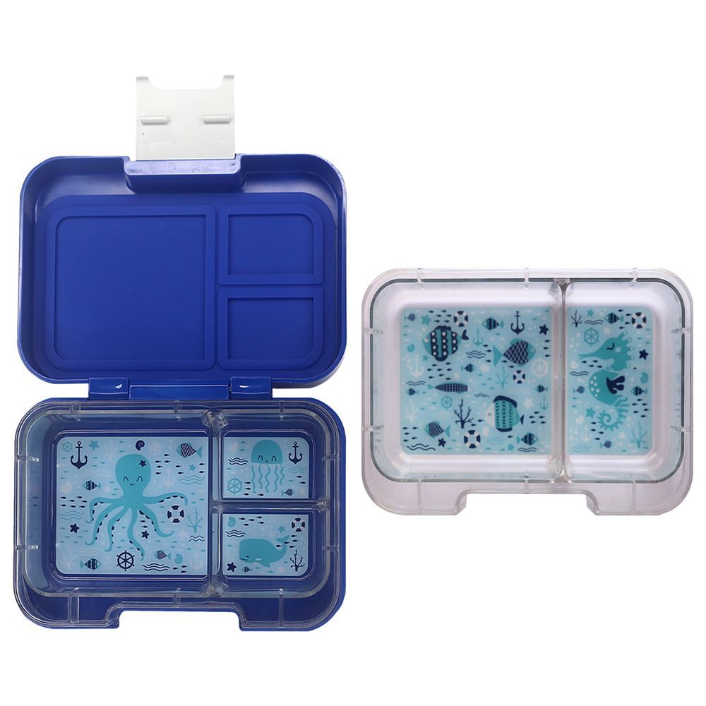 Munchbox - 3 Compartment Munchi Snack Box - Seaside Blue - Mini snack box