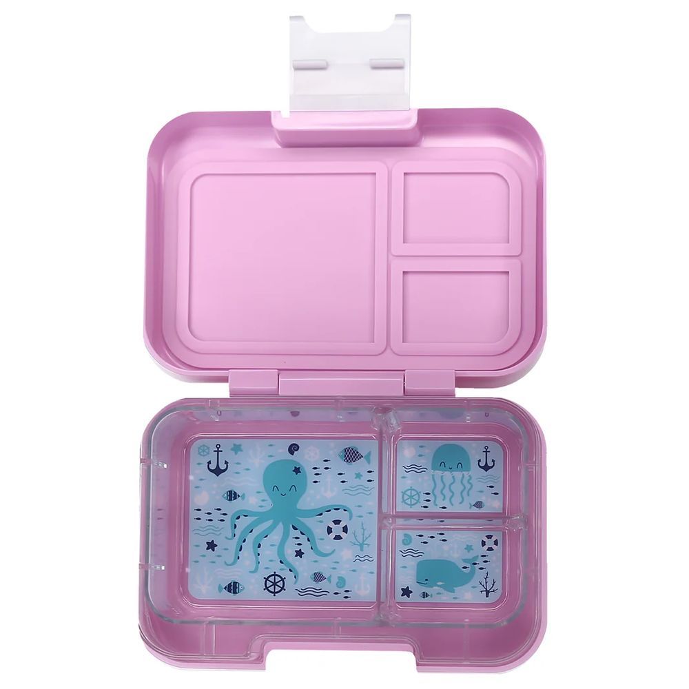 Munchbox - 3 Compartment Munchi Snack Box - Pink Marshmallow - Mini snack box