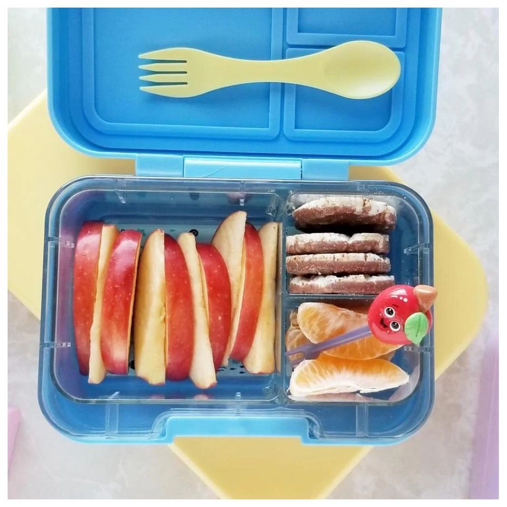 Munchbox - 3 Compartment Munchi Snack Box - Blue Storm