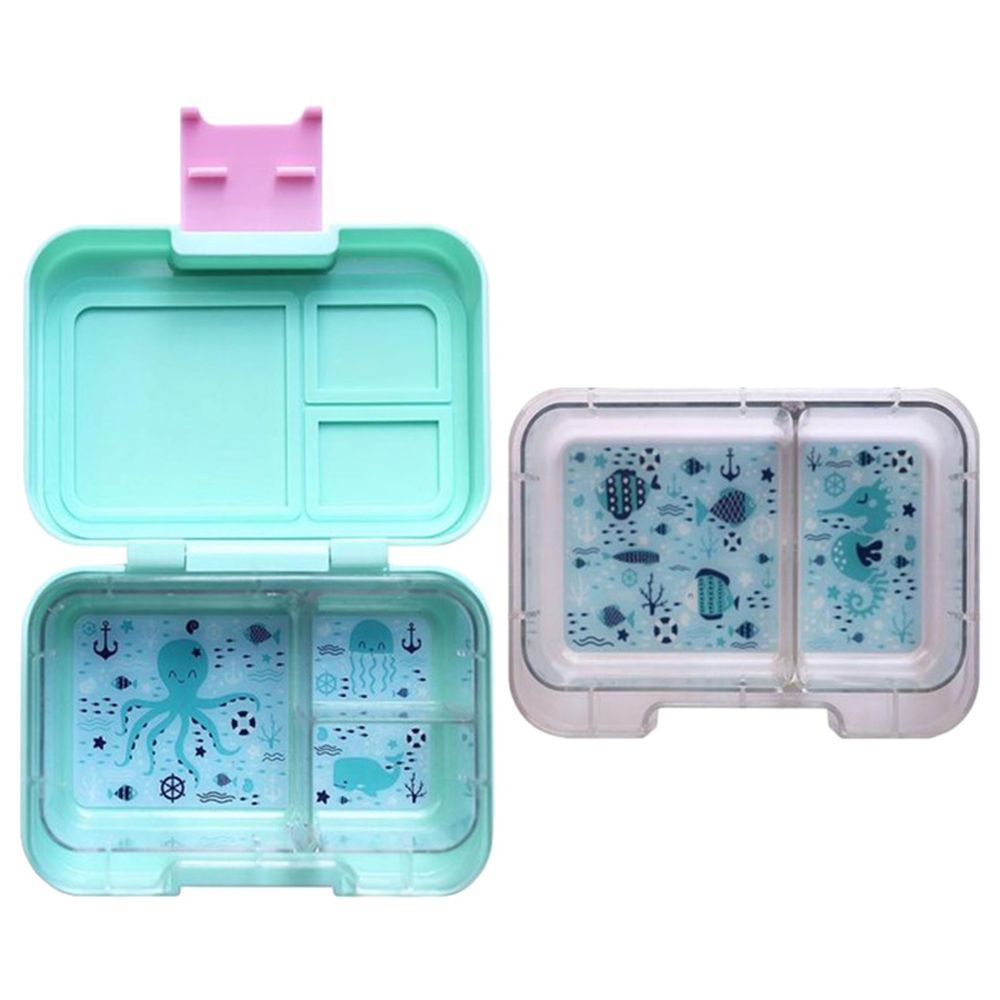 Munchbox - 3 Compartment Munchi Snack Box - Peppermint Blush