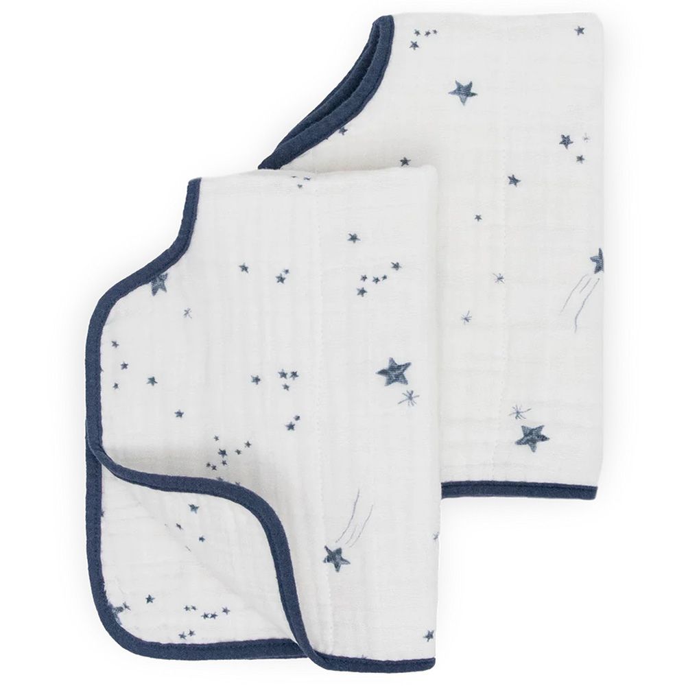 Little Unicorn - Cotton Muslin Burp Cloth - Shooting Stars - 2pcs