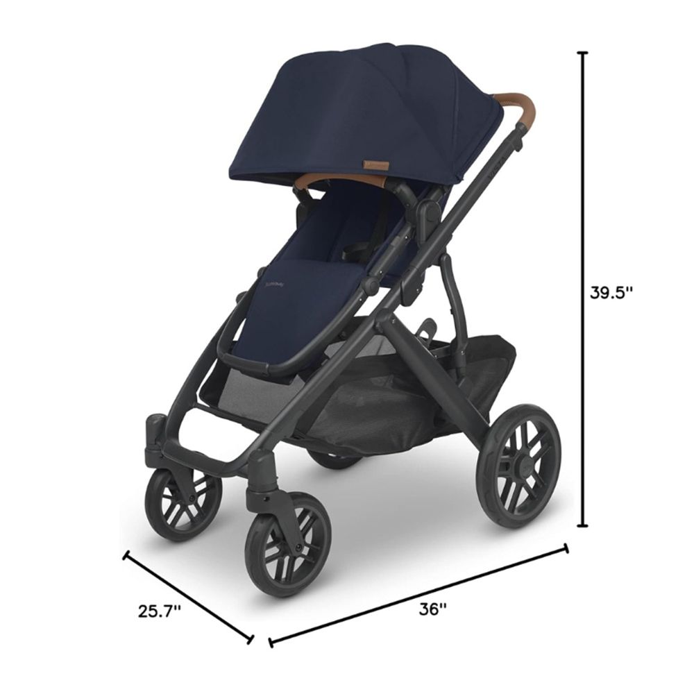 Uppababy - Vista V2 Stroller & Carrycot - Noa - Navy - 2 Pcs