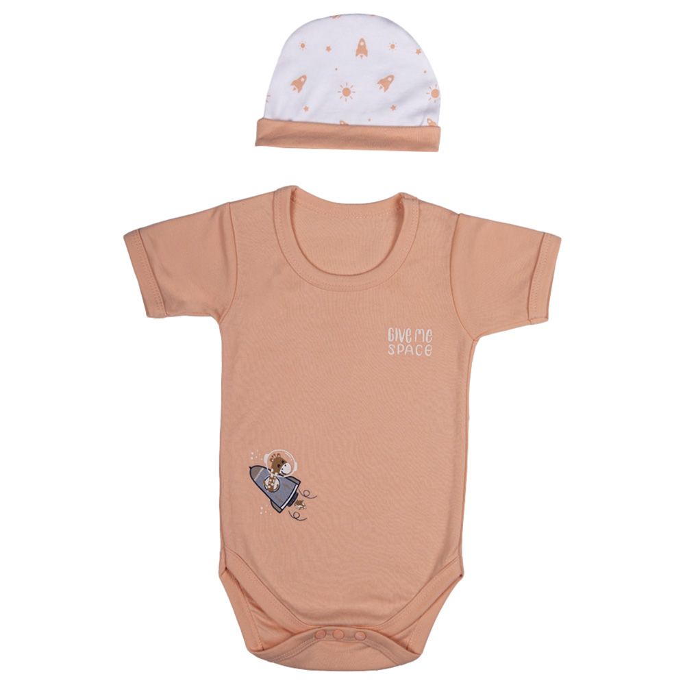 Babies Basic - 5pc-Set - Unisex 100% Cotton Gift Set - Light Pink