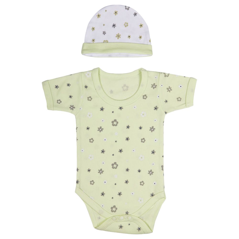 Babies Basic - 5pc-Set - Unisex 100% Cotton Gift Set - Green