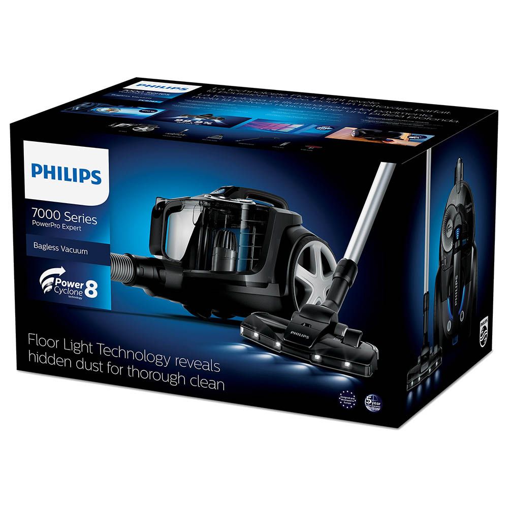 Philips - PowerPro Expert Bagless Vacuum Cleaner - Black