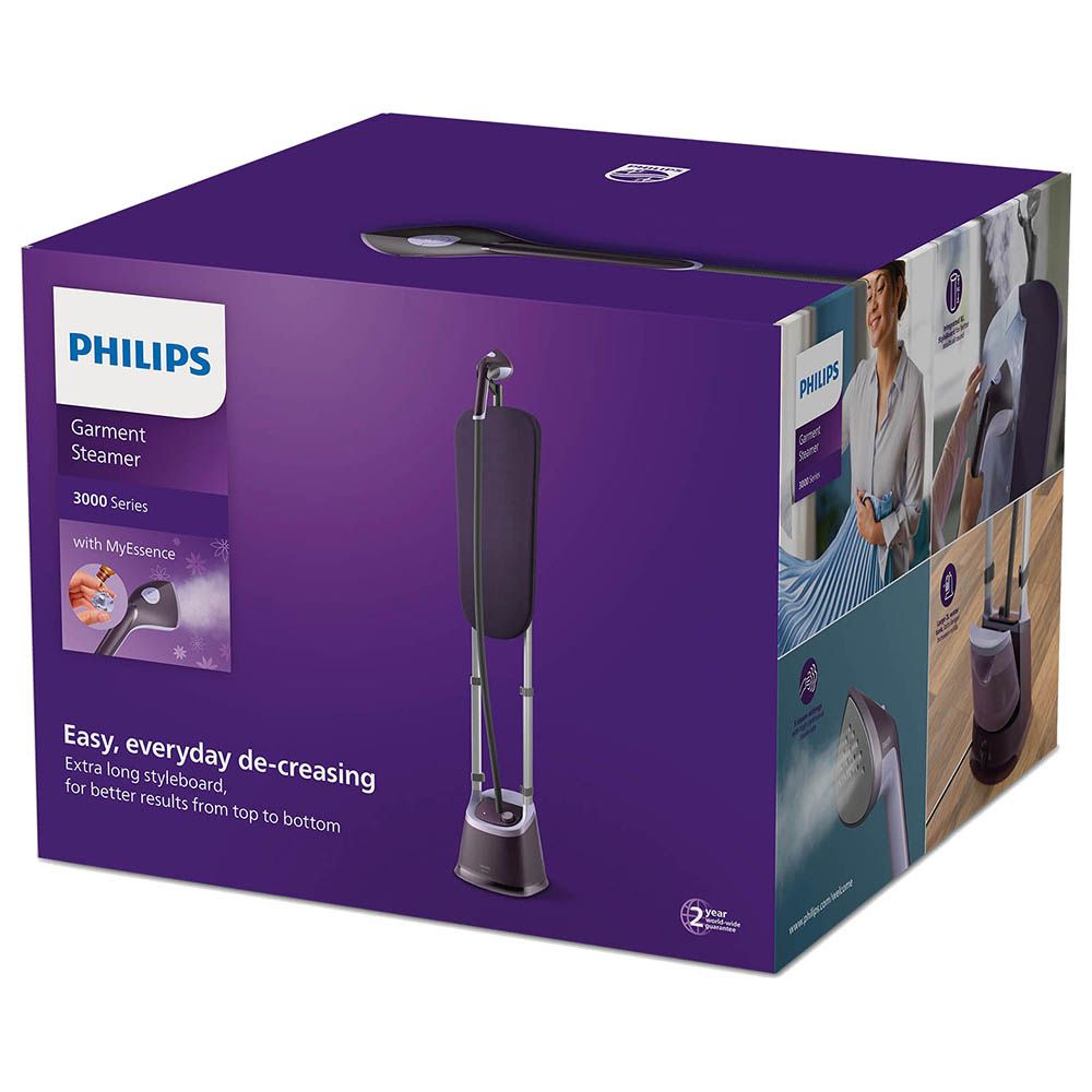 Philips - 3000 Series Stand Steamer With XL Styleboard 2000W - Violet