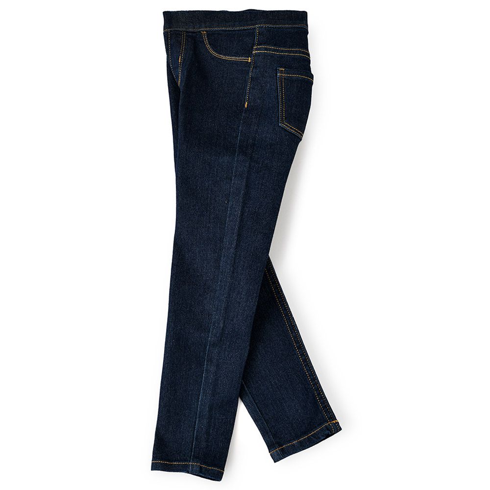 Jelliene - Baby Girls Soft Cotton-Blend Denim Jeggings - Navy Blue