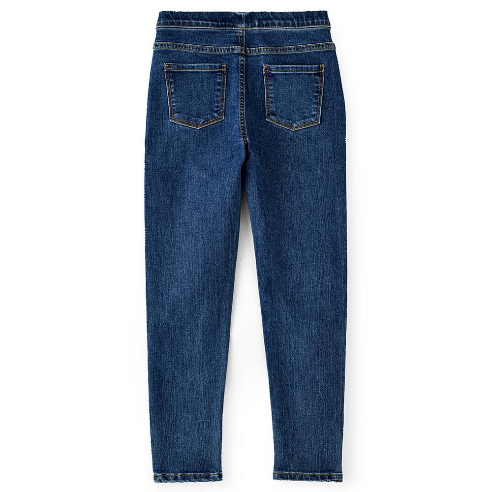 Jelliene - Junior Girls Soft Cotton-Blend Denim Jeggings - Dark Blue