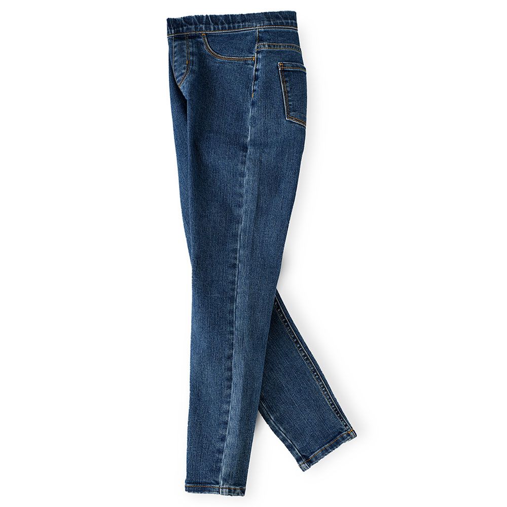 Jelliene - Junior Girls Soft Cotton-Blend Denim Jeggings - Dark Blue