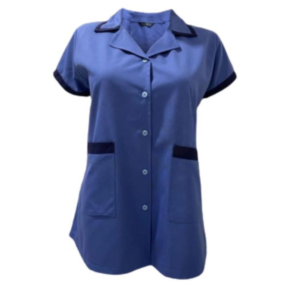 Veronica - 2pc-Set - Ladies Housekeeper Scrub Set - Blue/Navy