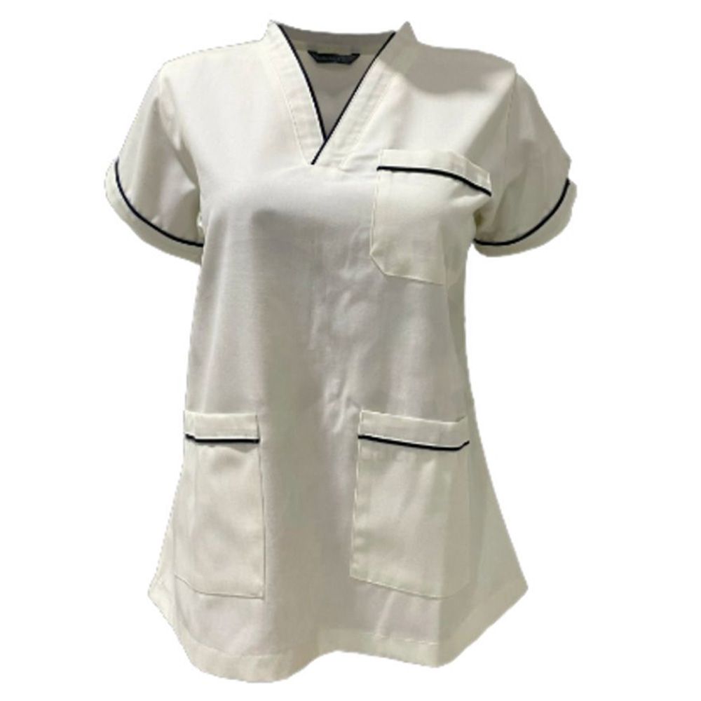 Veronica - 2pc-Set - Scrub Uniform w/ Piping Neckline