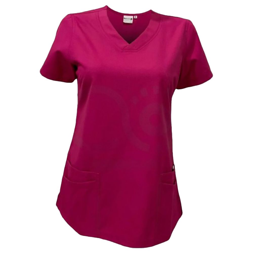 Veronica - Med Armour - 2pc-Set - Ladies V-Neck Scrub Uniform - Fuchsia