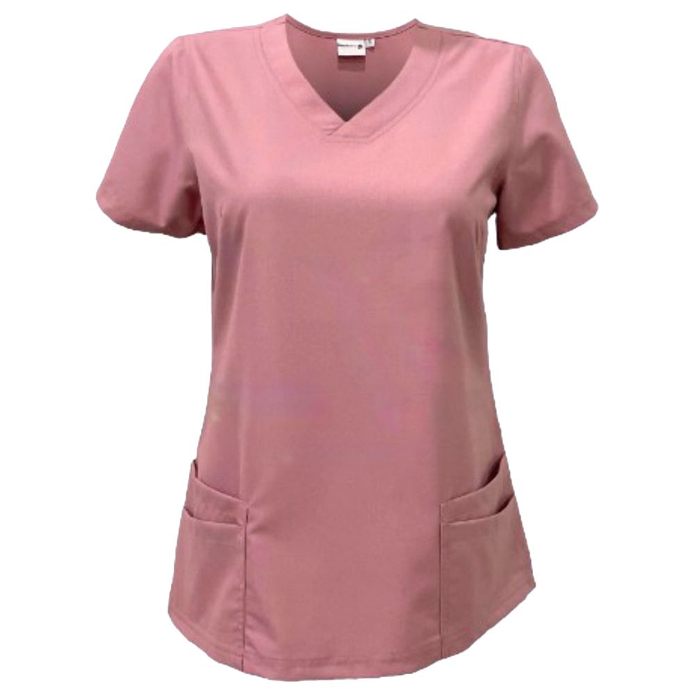 Veronica - Med Armour - 2pc-Set - Ladies V-Neck Scrub Uniform - Pink