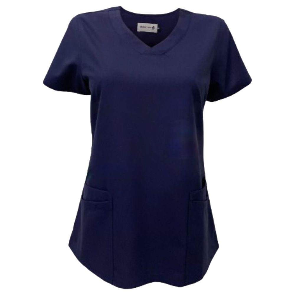 Veronica - Med Armour - 2pc-Set - Ladies V-Neck Scrub Uniform - Navy