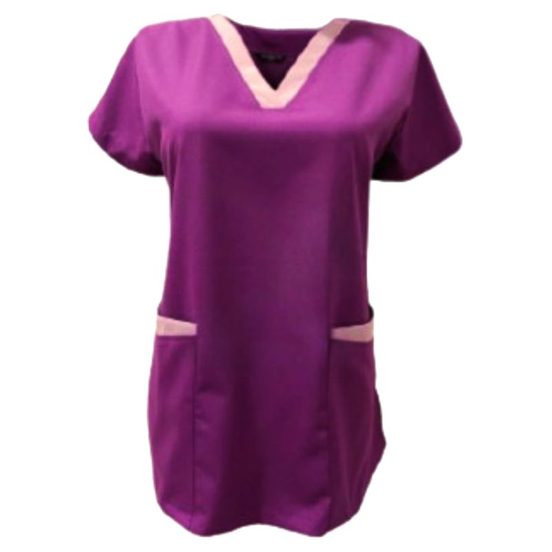 Veronica - 2pc-Set - Scrub Set Uniform w/ Contrast Patch - Violet