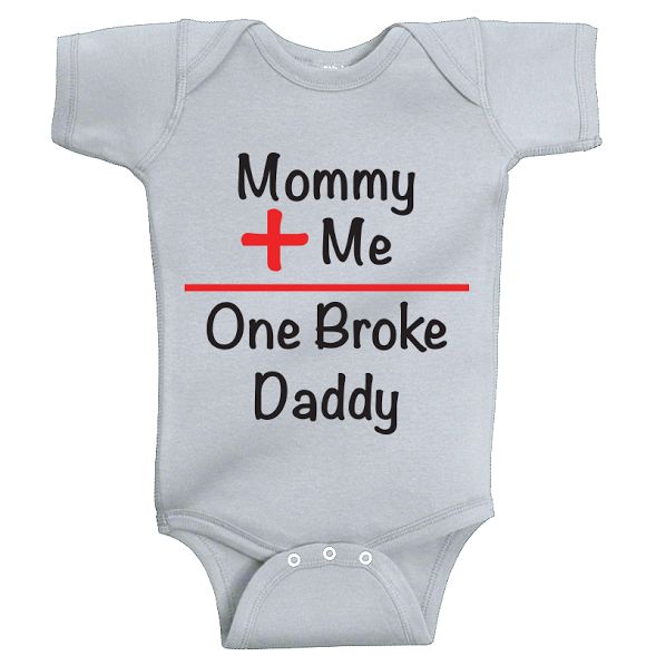 Twinkle Hands Mommy Plus Me Equal One Broke Daddy Onesie