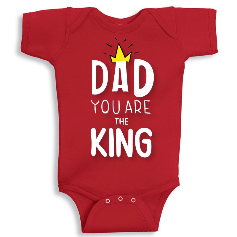 Twinkle Hands Dad You Are The King Baby Onesie 