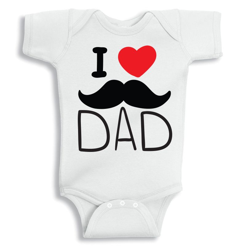 Twinkle Hands I love Dad Baby Onesie