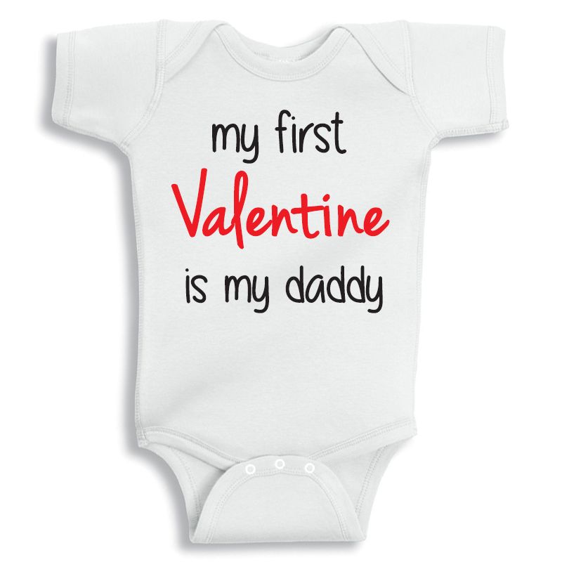 Twinkle Hands My First Valentine is Daddy Baby Onesie