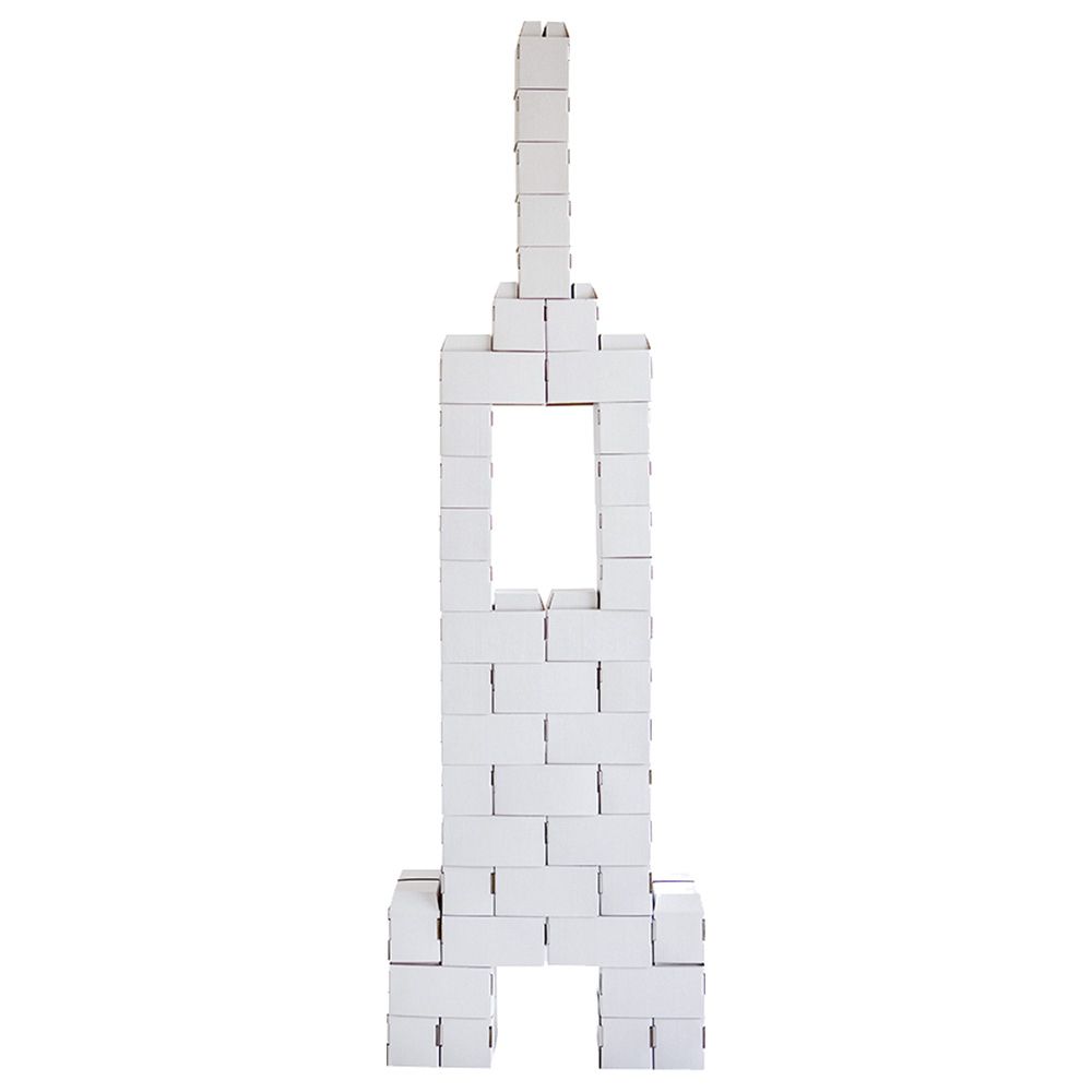 Rikbits - Big Interlocking Building Blocks Kit - 100pcs - White