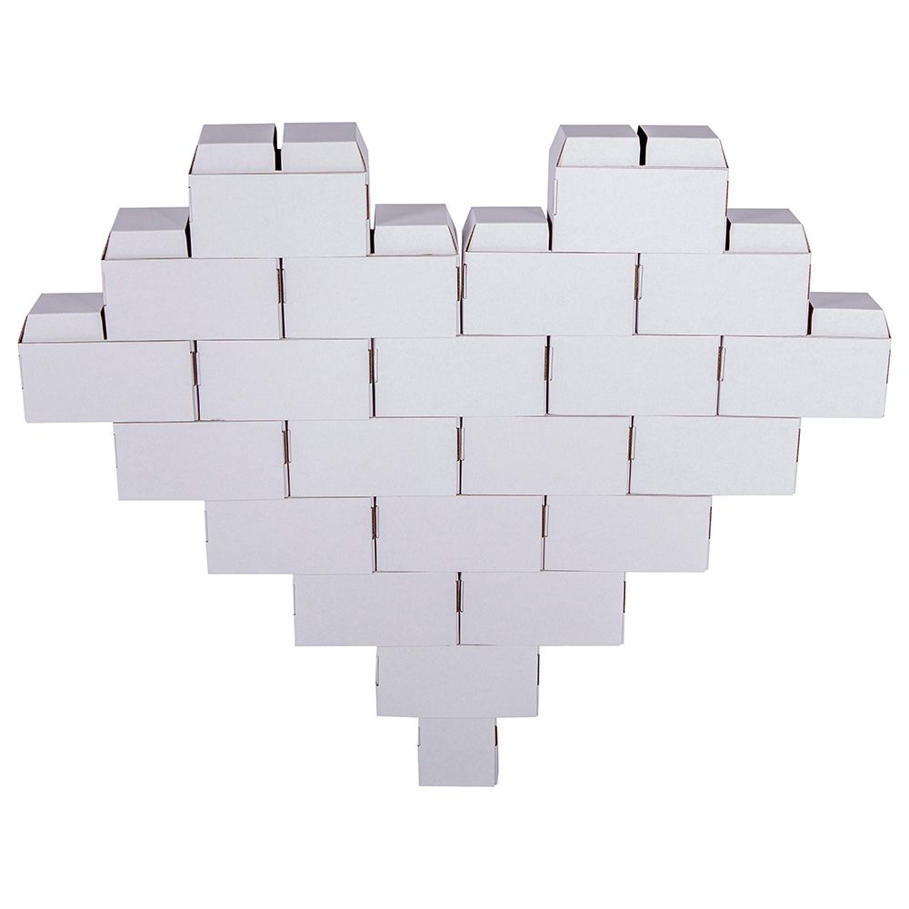 Rikbits - Big Interlocking Building Blocks Kit - 100pcs - White