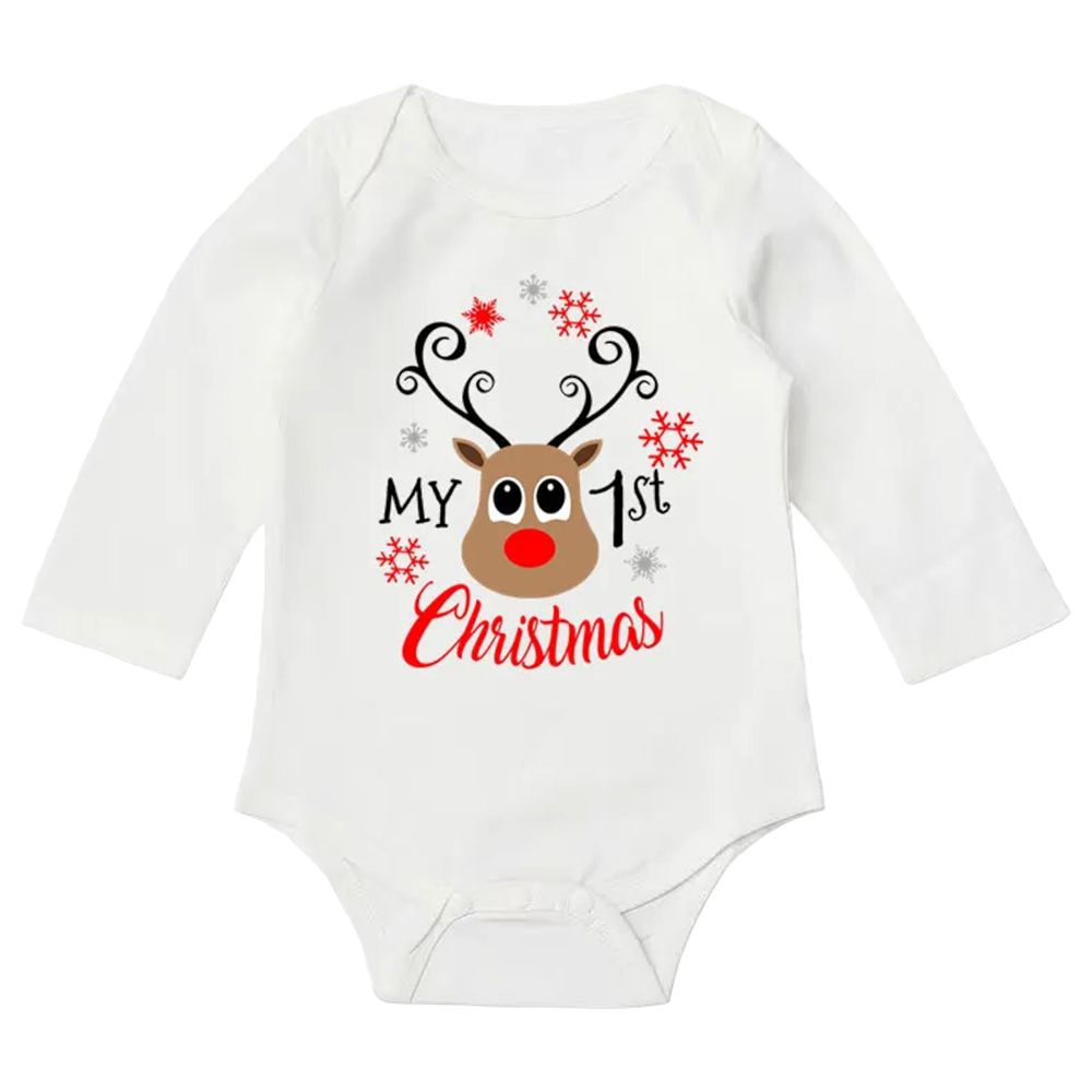 Highland - My First Christmas Bodysuit Onesie - White