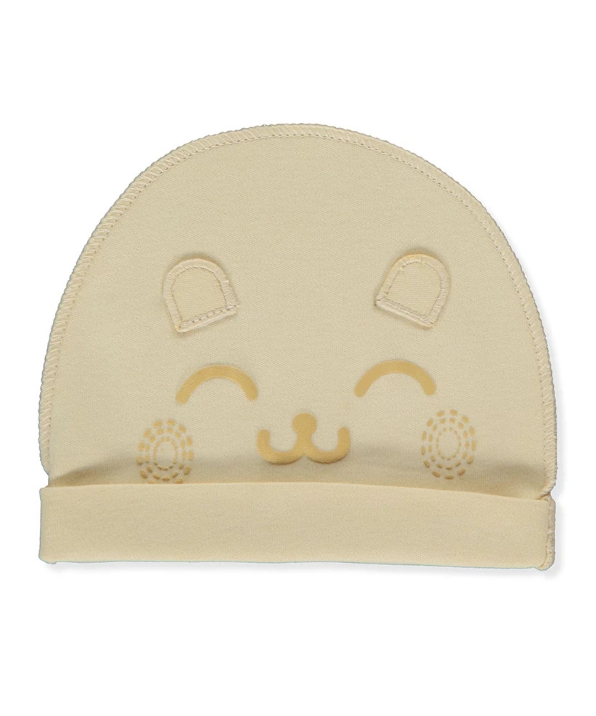 Bebetto - 2pc-Set - Baby Girls Cap - Beige/White