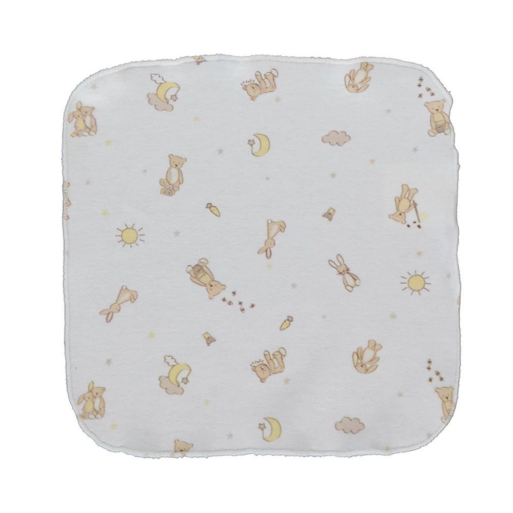 Bebetto - 3pc-Set - Baby Girls Handkerchief - Beige/White