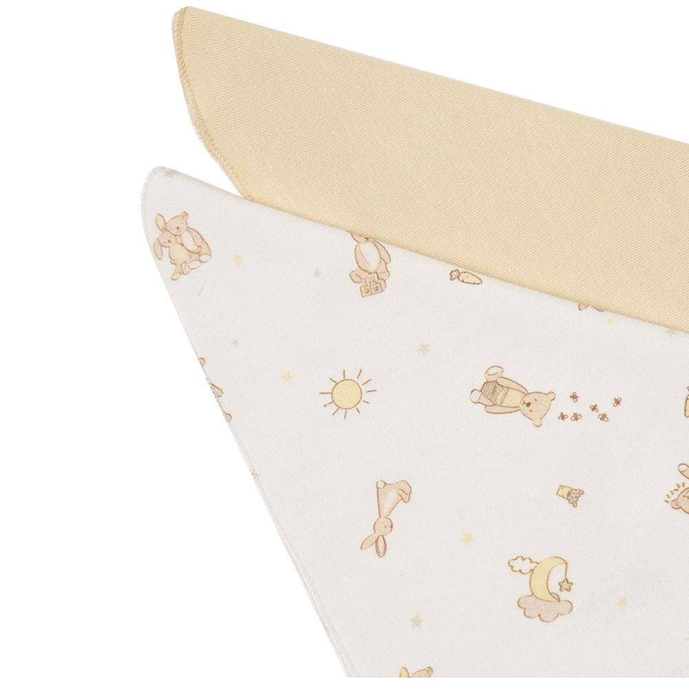 Bebetto - 3pc-Set - Baby Girls Handkerchief - Beige/White