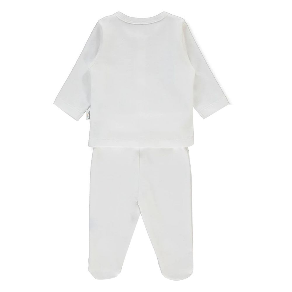 Bebetto - 2pc-Set - Baby Boy Pyjama Set - White