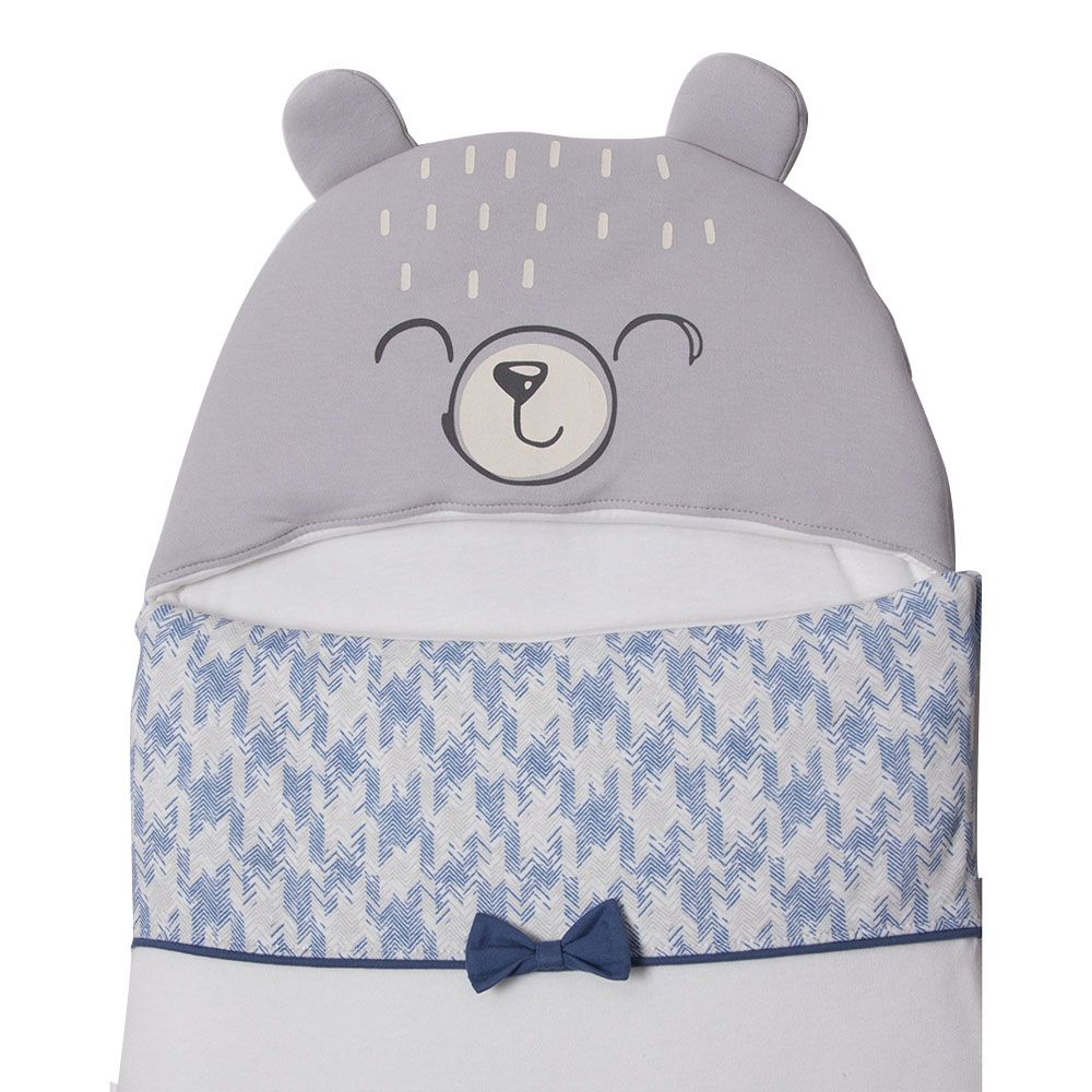 Bebetto - Baby Boy Swaddle - Grey/Blue