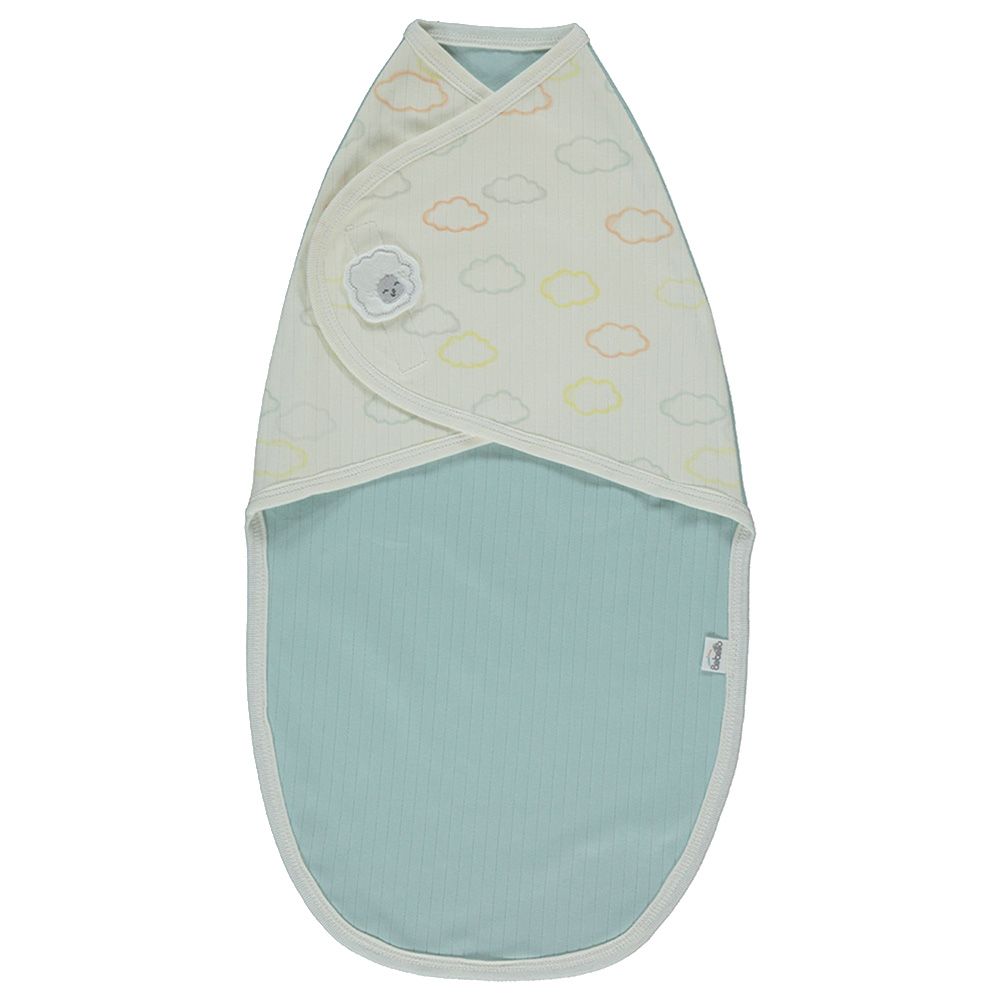 Bebetto - Baby Boy Swaddle - Mint/White